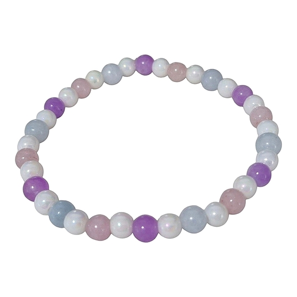 Handcrafted One-of-a-Kind Morganite Bead Bracelet - Picture 2 of 3